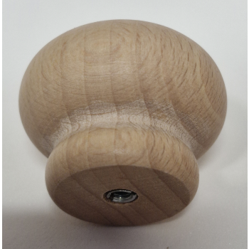 Gałka drewniana 40mm bukowa, surowa, obła